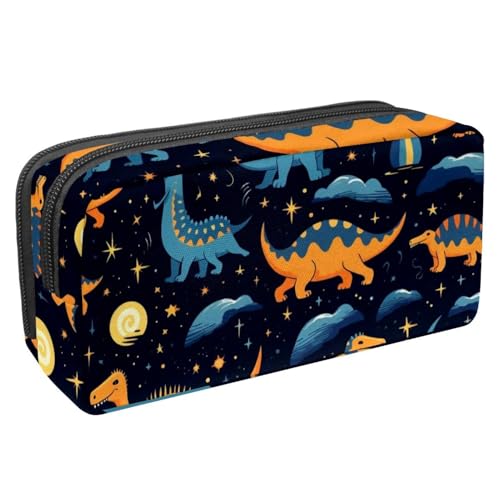 etoenbrc Federmäppchen, Sternenhimmel, Dinosaurier, H, Federmäppchen mit Reißverschluss, wasserdichte Stifttasche, Bürobedarf, Schreibwaren-Organizer für Teenager, Mädchen, Erwachsene, Studenten, von etoenbrc