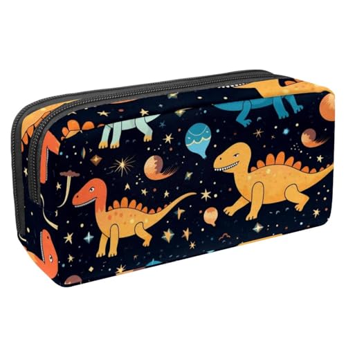 etoenbrc Federmäppchen, Sternenhimmel, Dinosaurier, M, Federmäppchen mit Reißverschluss, wasserdichte Stifttasche, Bürobedarf, Schreibwaren-Organizer für Teenager, Mädchen, Erwachsene, Studenten, von etoenbrc