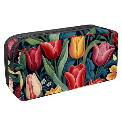 etoenbrc Federmäppchen, Tulpenmuster, Federmäppchen mit Reißverschluss, wasserdichte Stifttasche, Bürobedarf, Schreibwaren-Organizer für Teenager, Mädchen, Erwachsene, Studenten, mehrfarbig, etoenbrc Federmäppchen, Tulpenmuster, Federmäppchen mit Reißverschluss, wasserdichte Stifttasche, Bürobedarf, Schreibwaren-Organizer für Teenager, Mädchen, Erwachsene, Studenten, mehrfarbig, von etoenbrc