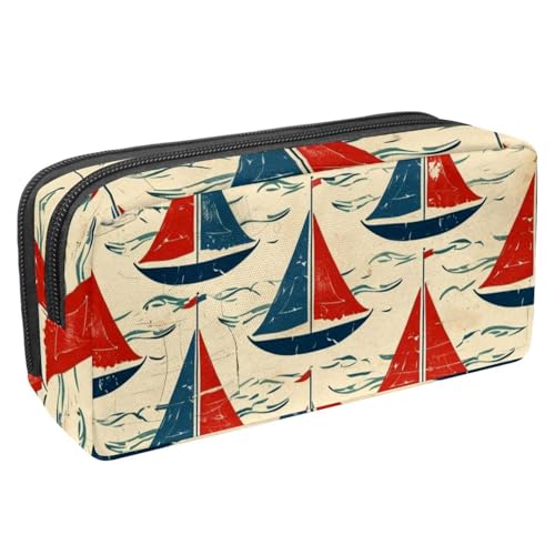 etoenbrc Federmäppchen, blau und rot, Segelboot-Federmäppchen mit Reißverschluss, wasserdichte Stifttasche, Bürobedarf, Schreibwaren-Organizer für Teenager, Mädchen, Erwachsene, Studenten, mehrfarbig, etoenbrc Federmäppchen, blau und rot, Segelboot-Federmäppchen mit Reißverschluss, wasserdichte Stifttasche, Bürobedarf, Schreibwaren-Organizer für Teenager, Mädchen, Erwachsene, Studenten, mehrfarbig, von etoenbrc