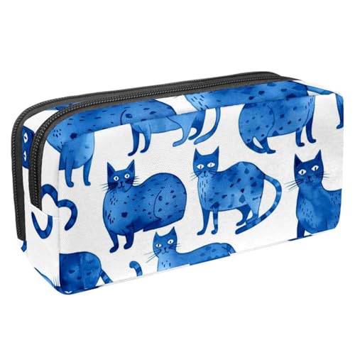 etoenbrc Federmäppchen, blaue Katzen, Federmäppchen mit Reißverschluss, wasserdichte Stifttasche, Bürobedarf, Schreibwaren-Organizer für Teenager, Mädchen, Erwachsene, Studenten, mehrfarbig, etoenbrc Federmäppchen, blaue Katzen, Federmäppchen mit Reißverschluss, wasserdichte Stifttasche, Bürobedarf, Schreibwaren-Organizer für Teenager, Mädchen, Erwachsene, Studenten, mehrfarbig, von etoenbrc
