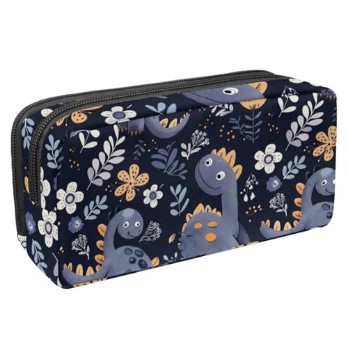 etoenbrc Federmäppchen, blaues Dinosaurier-Muster, Federmäppchen mit Reißverschluss, wasserdichte Stifttasche, Bürobedarf, Schreibwaren-Organizer für Teenager, Mädchen, Erwachsene, Studenten, von etoenbrc