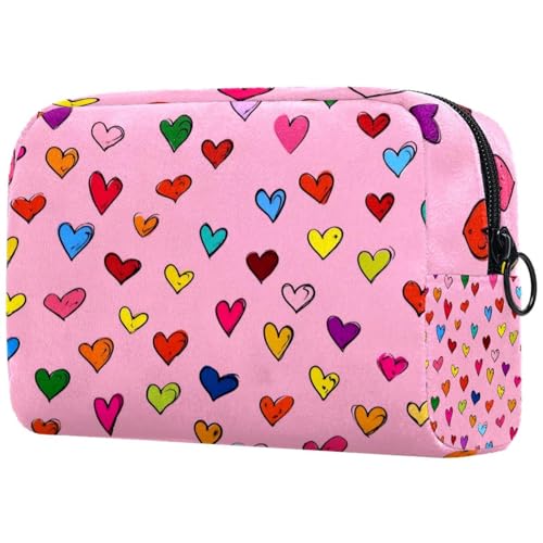 etoenbrc Make-up-Tasche, Reisetasche, wiederverwendbar, Kosmetiktasche, große Kulturbeutel für Teenager, Mädchen, Frauen, 18,5 x 7,6 x 13 cm, Rosa, Mehrfarbig 9, Einheitsgröße etoenbrc Make-up-Tasche, Reisetasche, wiederverwendbar, Kosmetiktasche, große Kulturbeutel für Teenager, Mädchen, Frauen, 18,5 x 7,6 x 13 cm, Rosa, Mehrfarbig 9, Einheitsgröße von etoenbrc