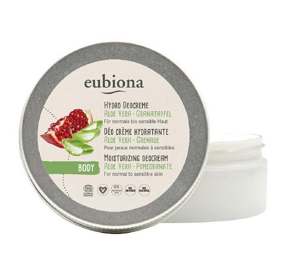 eubiona Deo-Creme Hydro Deocreme - Aloe Vera–Granatapfel 50ml von eubiona