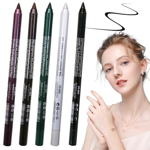 5pcs Eyeliner Bleistift, 5 Farben wasserdichte Neon-Eyeliner wasserdichtem Eyeliner Langlebiger Gel Eye Liner Tragbares Augen Make-up für Mädchen Frauen Eyeliner von eurNhrN