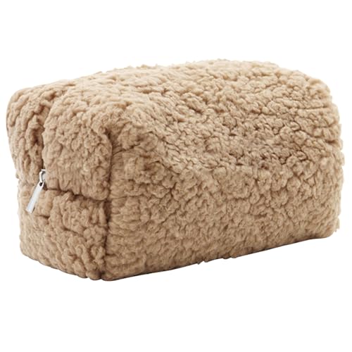 Fuzzy Make -up -Tasche, 6.7x4,7 x 3,7 Zoll süße Flauschige Make -up -Tasche, tragbare Reisetasche Terry Stoff Make -up für Frauen 1 von eurNhrN