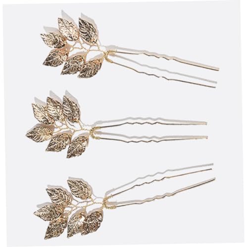 Hochzeitshaarnadeln mit Blättern, Gold und Silber, ideal als Haarzubehör für Brautjungfer, Frauen und Mädchen Haarnadeln von eurNhrN