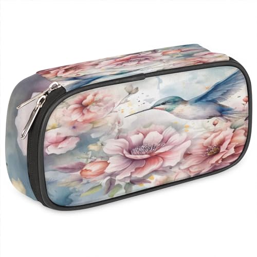 eurwhj Federmäppchen für Mädchen und Jungen, natürliches Kolibri-Federmäppchen für Kinder, Teenager, Federmäppchen, Reißverschluss, PU-Leder, Bleistift-Organizer, Schule, Stiftebox, Marker-Etui, eurwhj Federmäppchen für Mädchen und Jungen, natürliches Kolibri-Federmäppchen für Kinder, Teenager, Federmäppchen, Reißverschluss, PU-Leder, Bleistift-Organizer, Schule, Stiftebox, Marker-Etui, von eurwhj