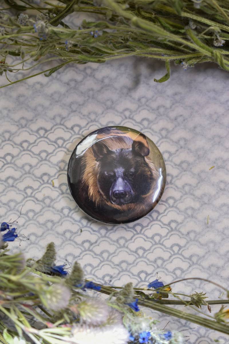 Süße Handgemachte Button Anstecknadel Brown Hyena Süße Handgemachte Button Anstecknadel Brown Hyena von euwanya