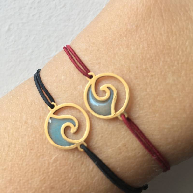 Wellenarmband Aus Edelstahl, Erinnerung Ans Meer, Armband Mit Welle, Armschmuck Suferinnenschmuck, Für Surferin von evanyota