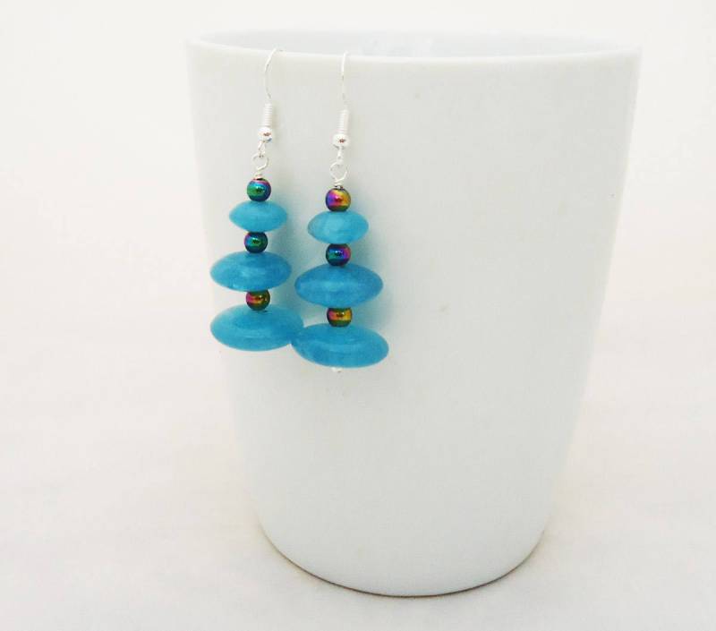 Blauquarz Ohrhänger Hämatit & Sterlingsilber Blauquarz Ohrhänger Hämatit & Sterlingsilber von evecollection