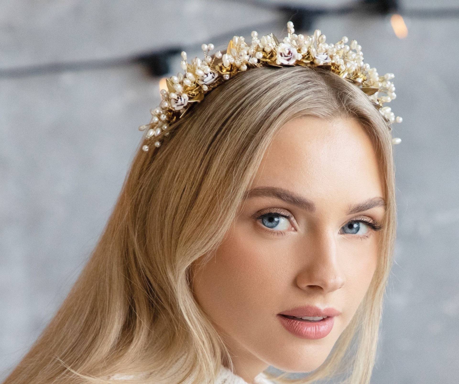 Athena Dream Haarreif Mit Blattgold von evelynandroseuk