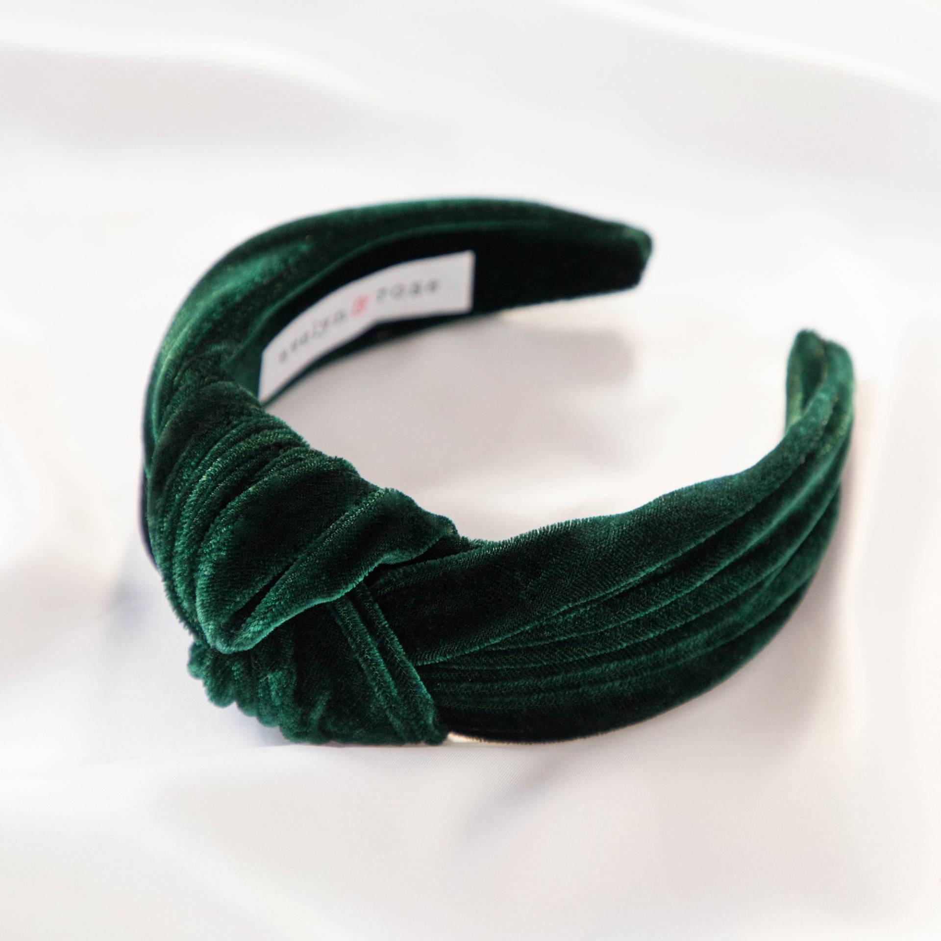 Smaragdgrün Samt High Knoten Stirnband Geknotetes von evelynandroseuk