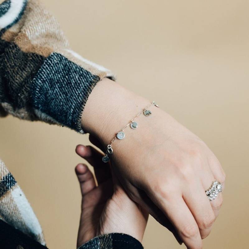 Charm Armband, Benutzerdefinierte Sterling Silber Schmuck, Personalisierte Geschenke Für Frauen von everasterjewelry