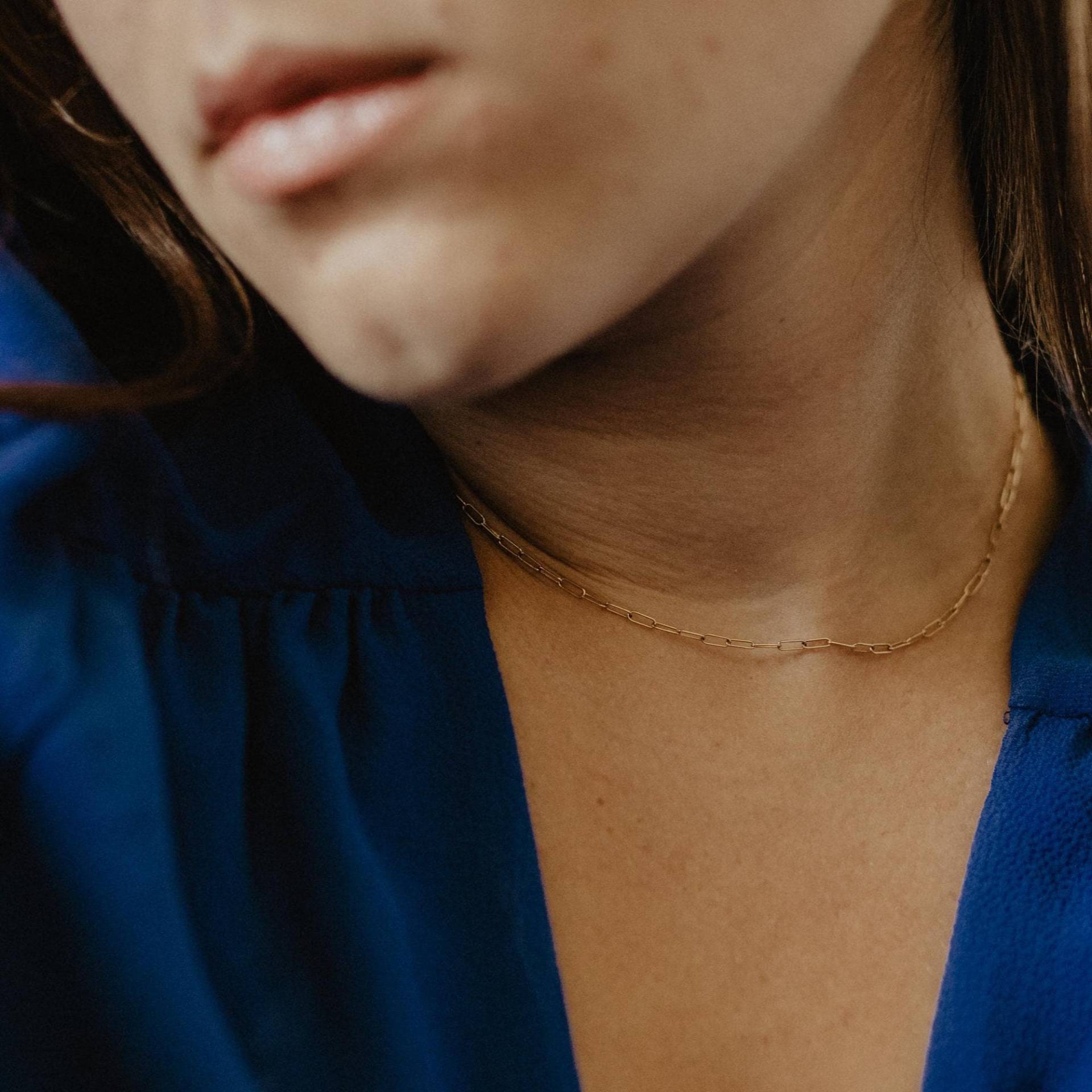 Layering Halskette, Schlichte Goldkette, Zierlicher Schmuck Für Frauen von everasterjewelry