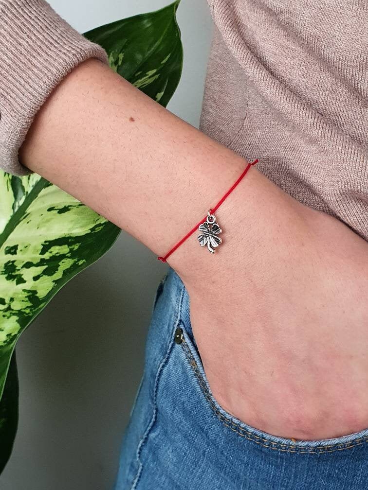 Good Luck Charm Clover Armband, Wunscharmband, Best Friends Make A Wish Bff Cord Geschenk Freundin Good Luck Charm Clover Armband, Wunscharmband, Best Friends Make A Wish Bff Cord Geschenk Freundin von everbana