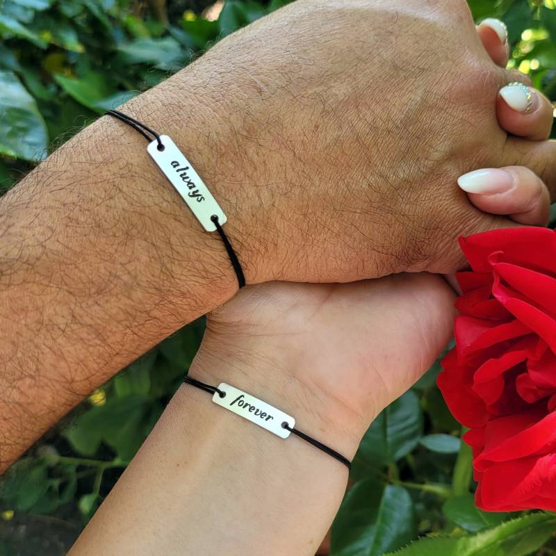 Paare Armbänder, Immer Und Für Passendes 2Er-Set Personalisierte Gravierte Geschenk, Liebhabergeschenk, His & Hers Bar Armbänder Paare Armbänder, Immer Und Für Passendes 2Er-Set Personalisierte Gravierte Geschenk, Liebhabergeschenk, His & Hers Bar Armbänder von everbana