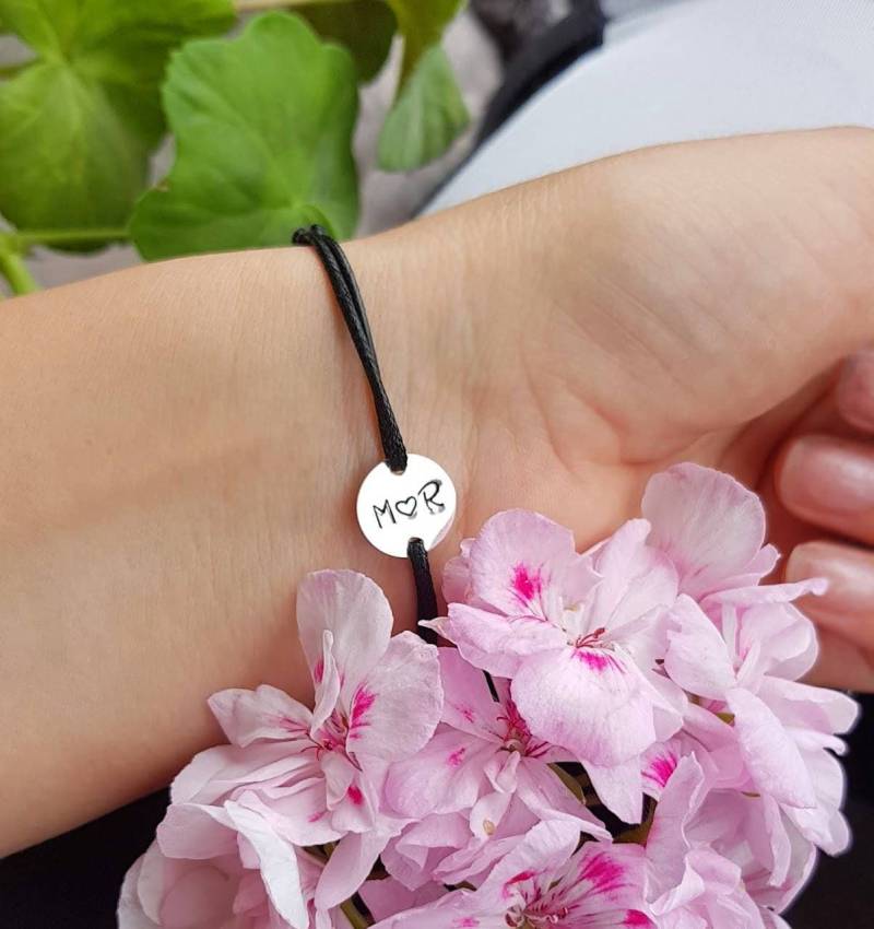 Paare Armband, Sterling Münze, 925, Armband Mit Gravur, Monogramm, Silber Disc, Personalisierte Freund, Ehemann Geschenk von everbana