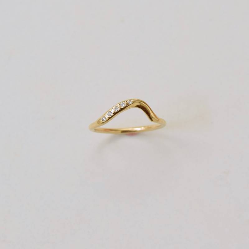 Goldring Mit Diamanten - Sterling Silber Oder Gold von everlijewelry