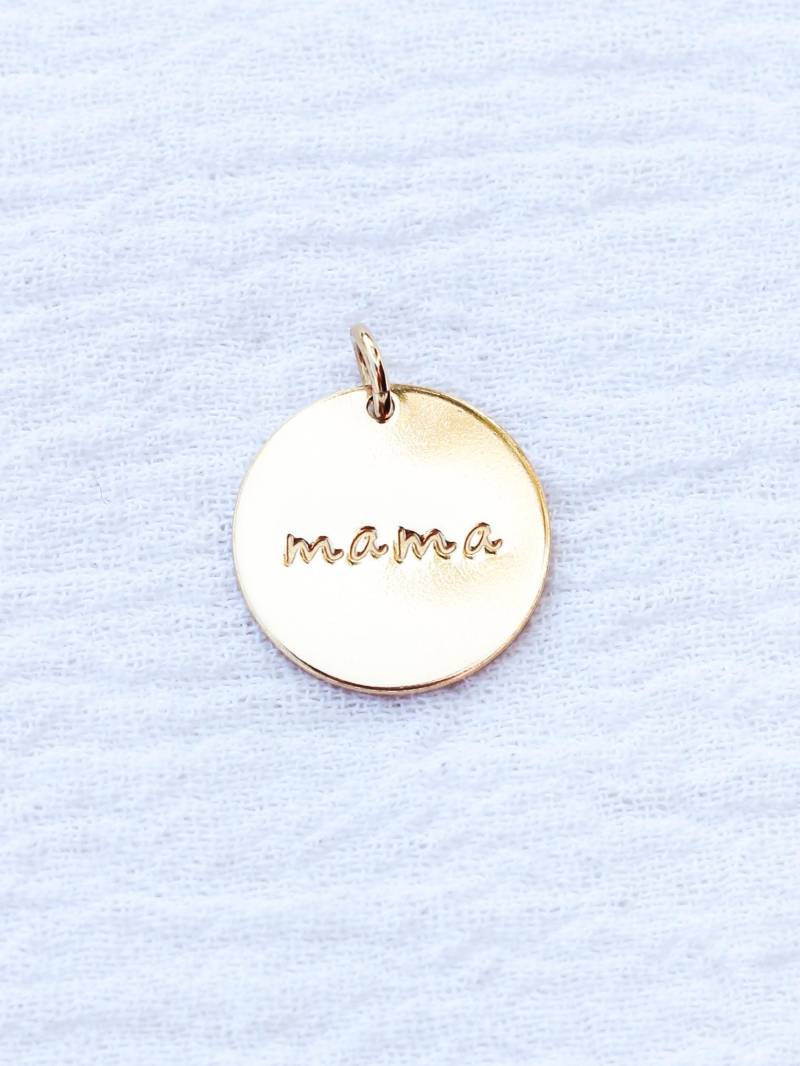 5/8" Mama Anhänger, Gold Fill, Sterling Silber, Roségold Fill von everlymadejewelry