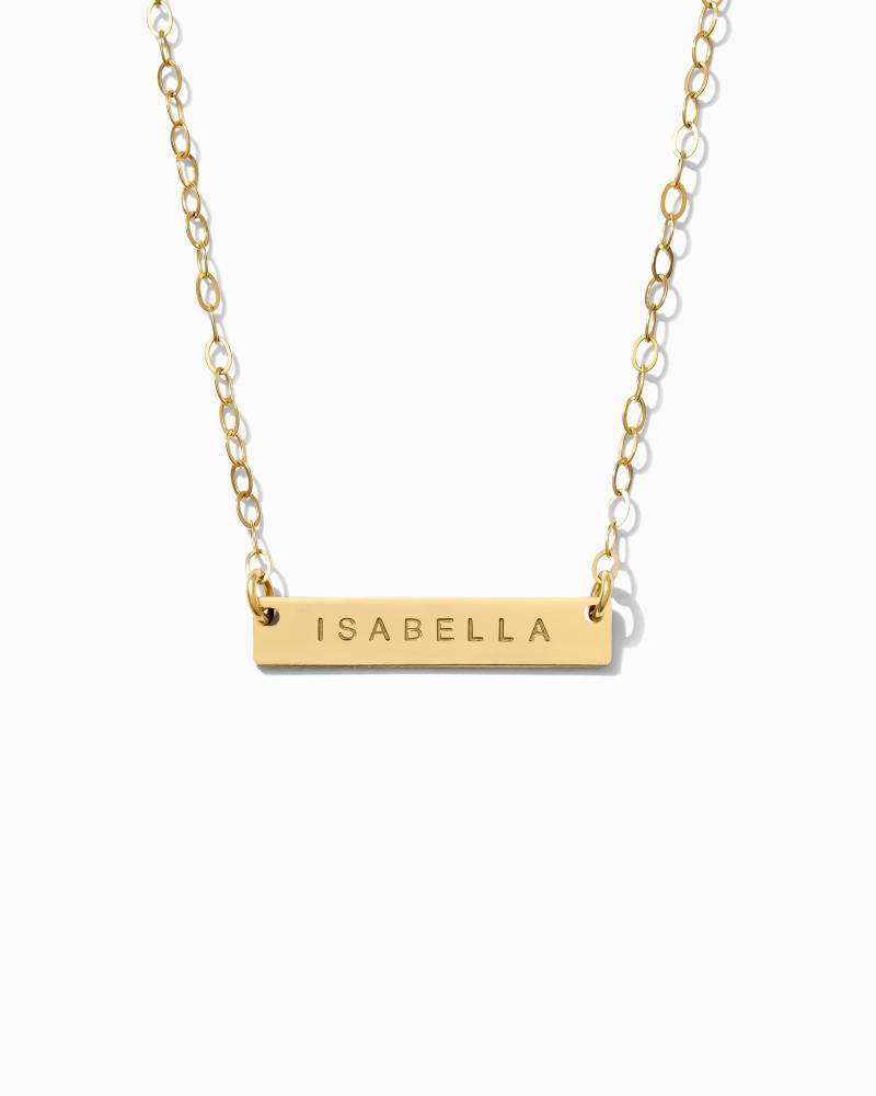 Bar Name Halskette, Inspirierende Jubiläum Datum Familie Mama Halskette von everlymadejewelry