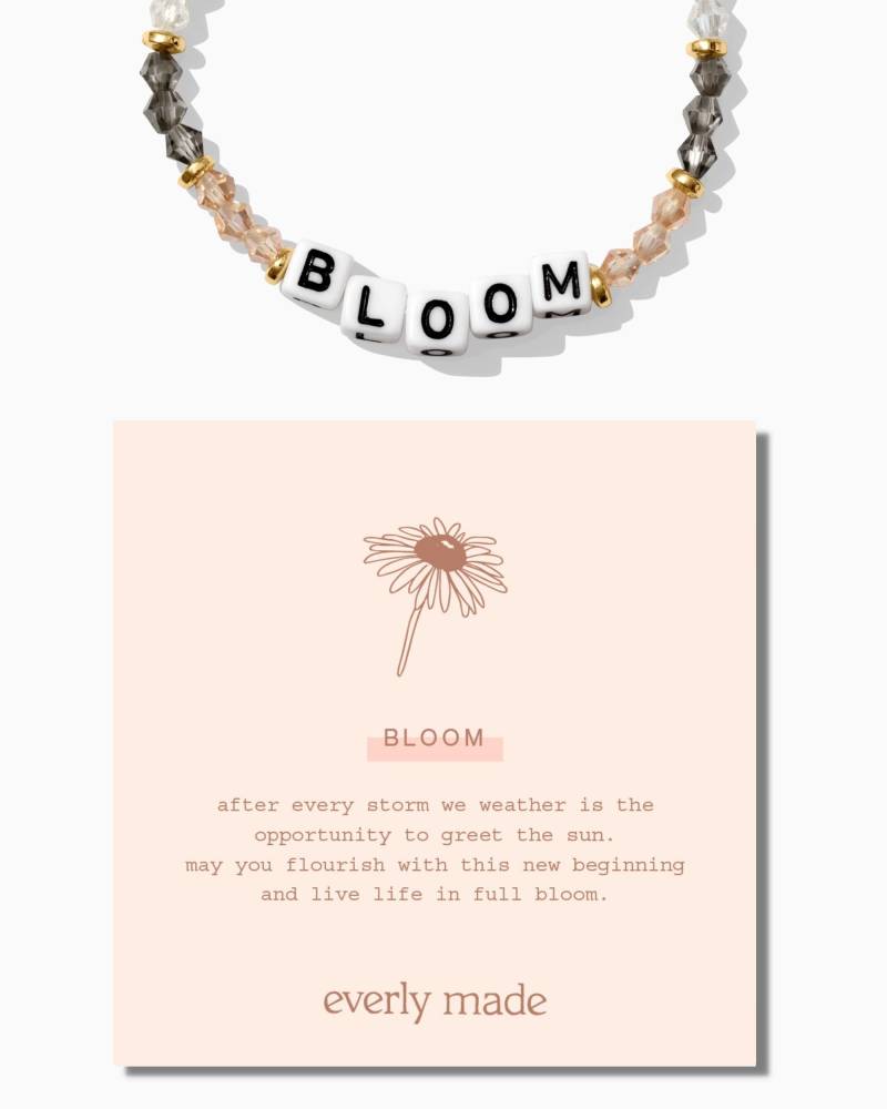 Blüten-stretch-Perlenarmband, Wort-Armband, Armband Für Neue Anfänge von everlymadejewelry