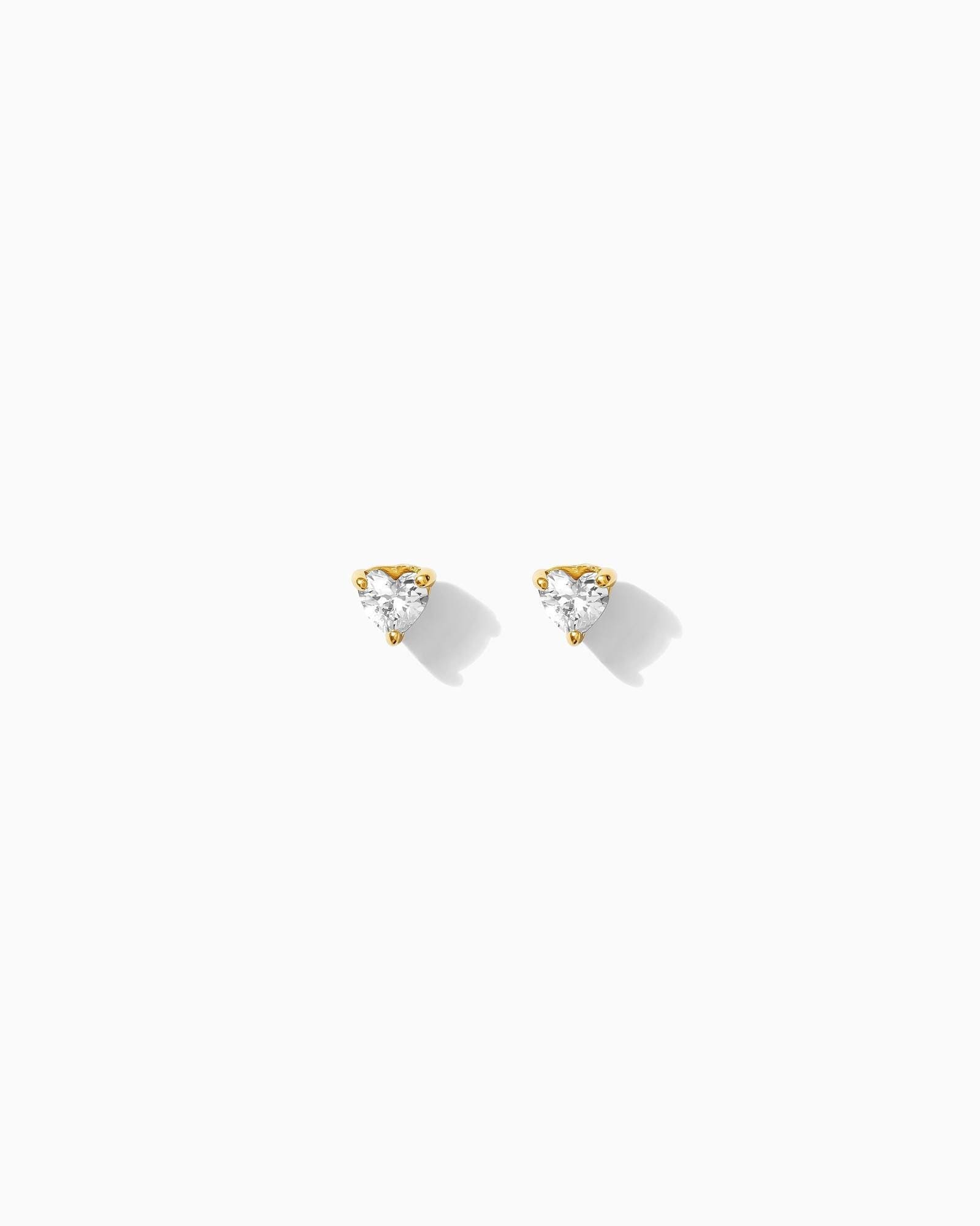 Cz Herz Ohrstecker, Ohrringe, Gold Valentinstag Geschenk, Galentinstag Geschenk von everlymadejewelry
