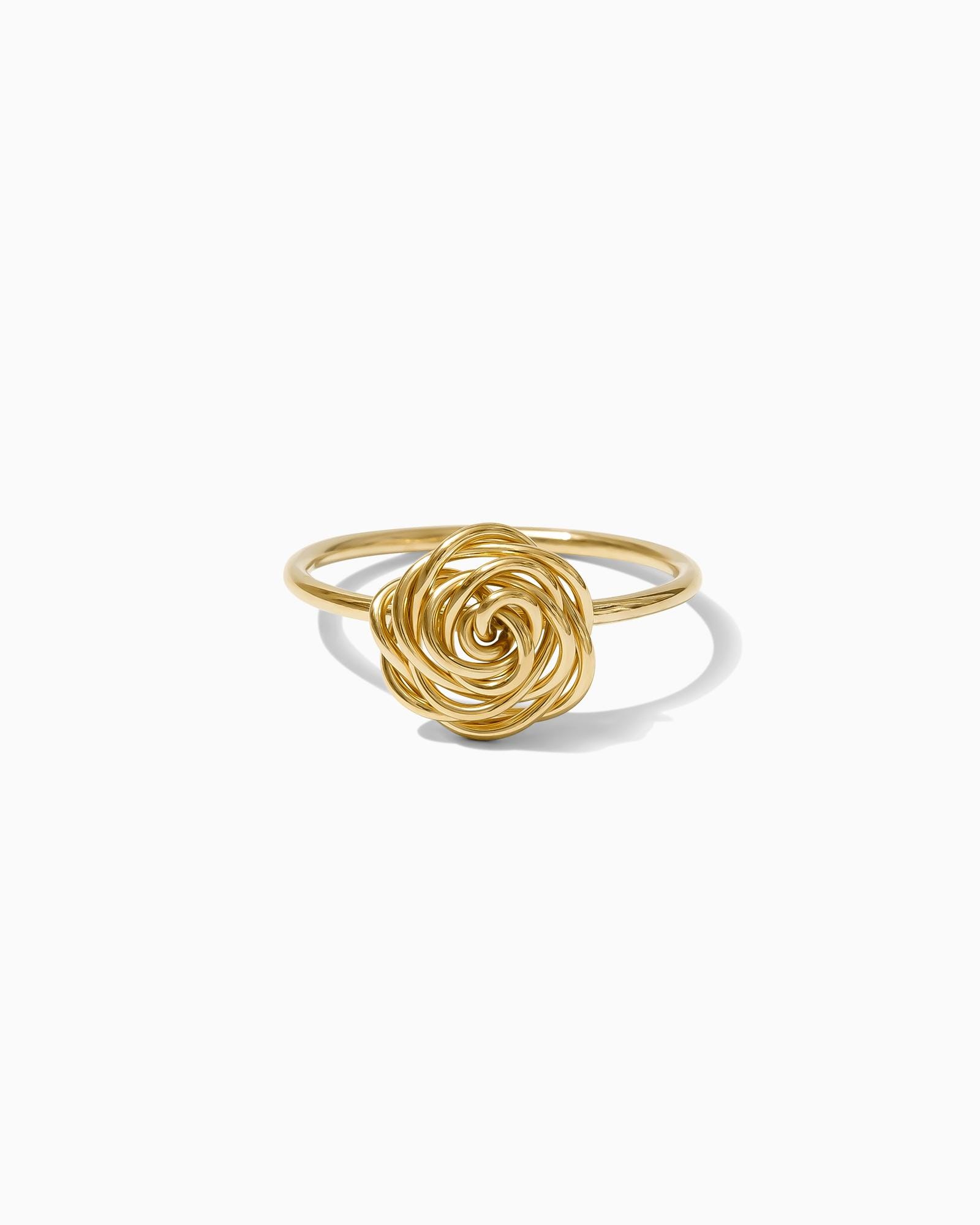Der Rosenring, Goldrosenring, Silberrosenring, Dankbarkeitsring, Ring Geben, Geschenk Für Sie, Anerkennungsring, Goldstapelring von everlymadejewelry
