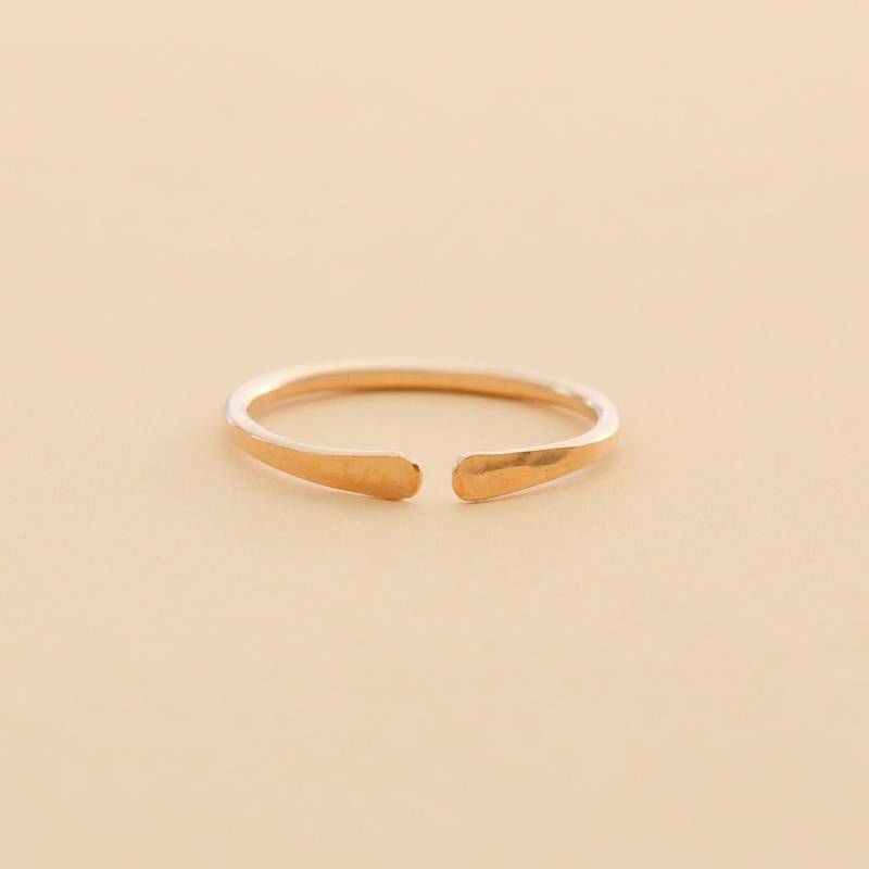 Dünner Texturierter Ring, 14Kt Gold Filled Offener Goldringe Für Frauen, Midi Stapelring, Ring Sie, R-H16Gof-Tor von everlymadejewelry