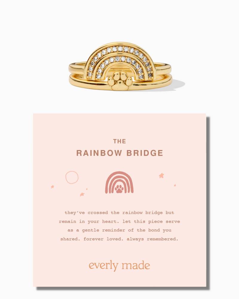 Regenbogen Brücke Ring, Haustier Gedenkgeschenk, Gedenkring, Verlust Schmuck, Erinnerung Geschenk, Hunde Katzen Gedenkgeschenk von everlymadejewelry