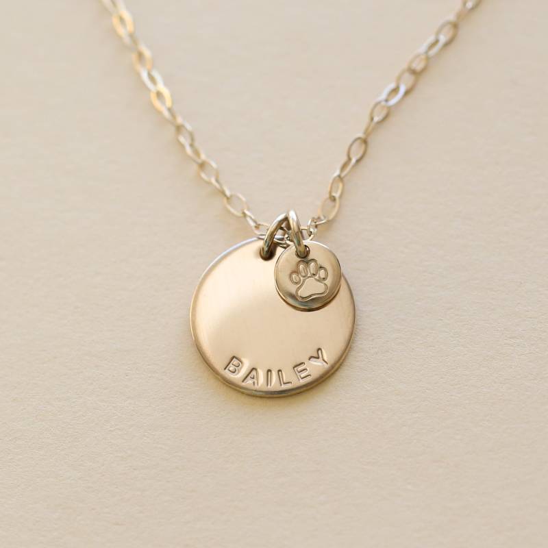 Haustier Erinnerung Halskette, Hundepfote Halskette Personalisiert, Schmuck Für Hunde, Mit Pfotenabdruck, Pfotenabdruck von everlymadejewelry