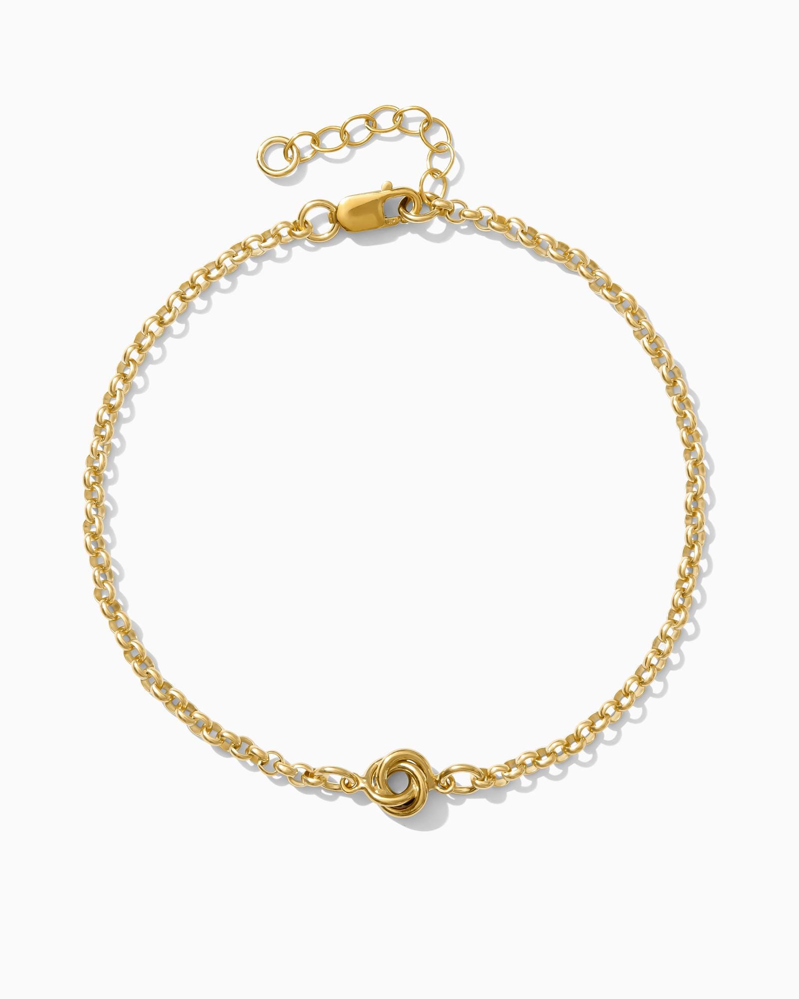 Knotenarmband, Stärke Armband, Gold Knoten Silber Armband von everlymadejewelry