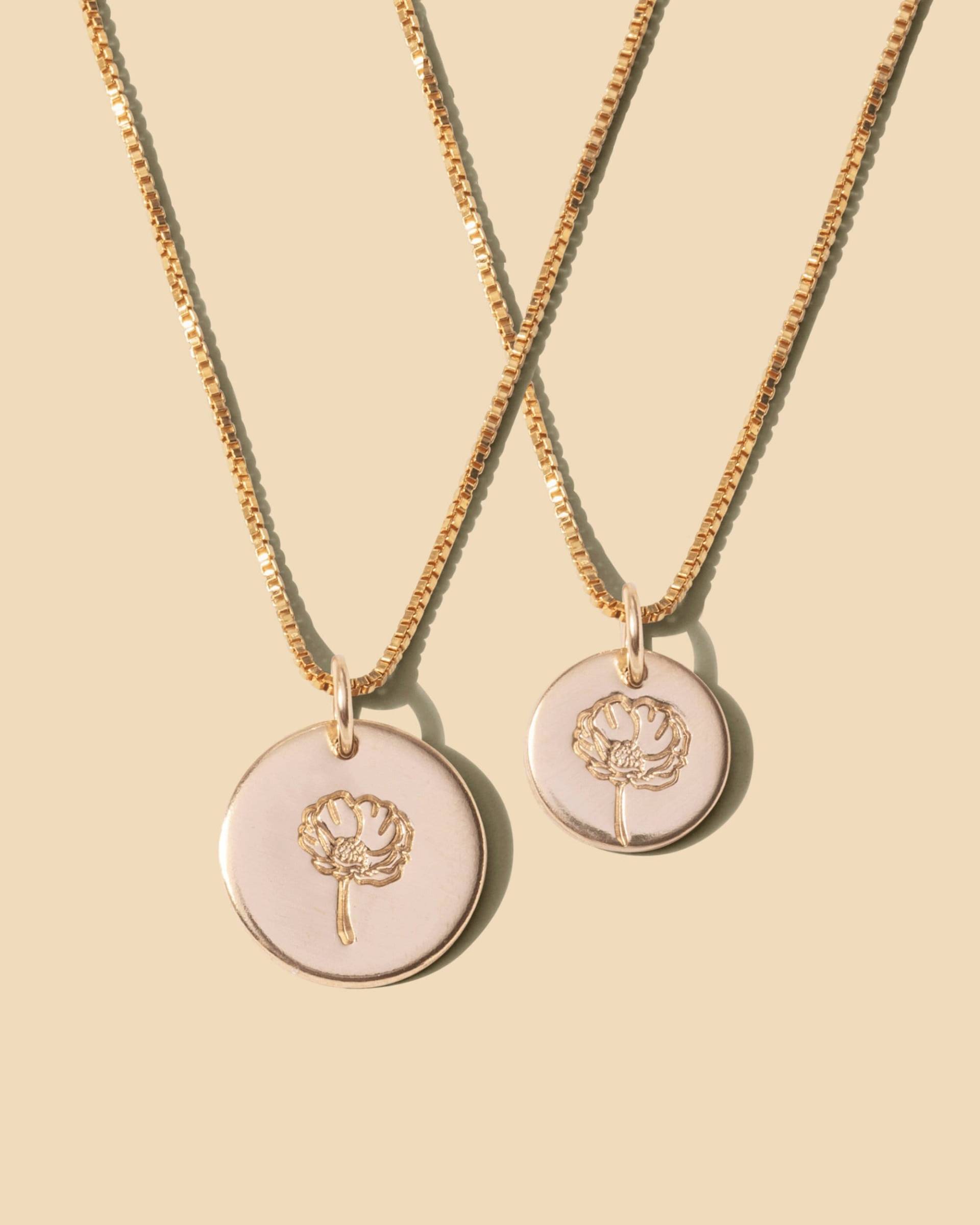 Mohn August Geburtshalskette, .925 Sterling Silber, 14K Gold Fill, Rose-Gold Fill von everlymadejewelry