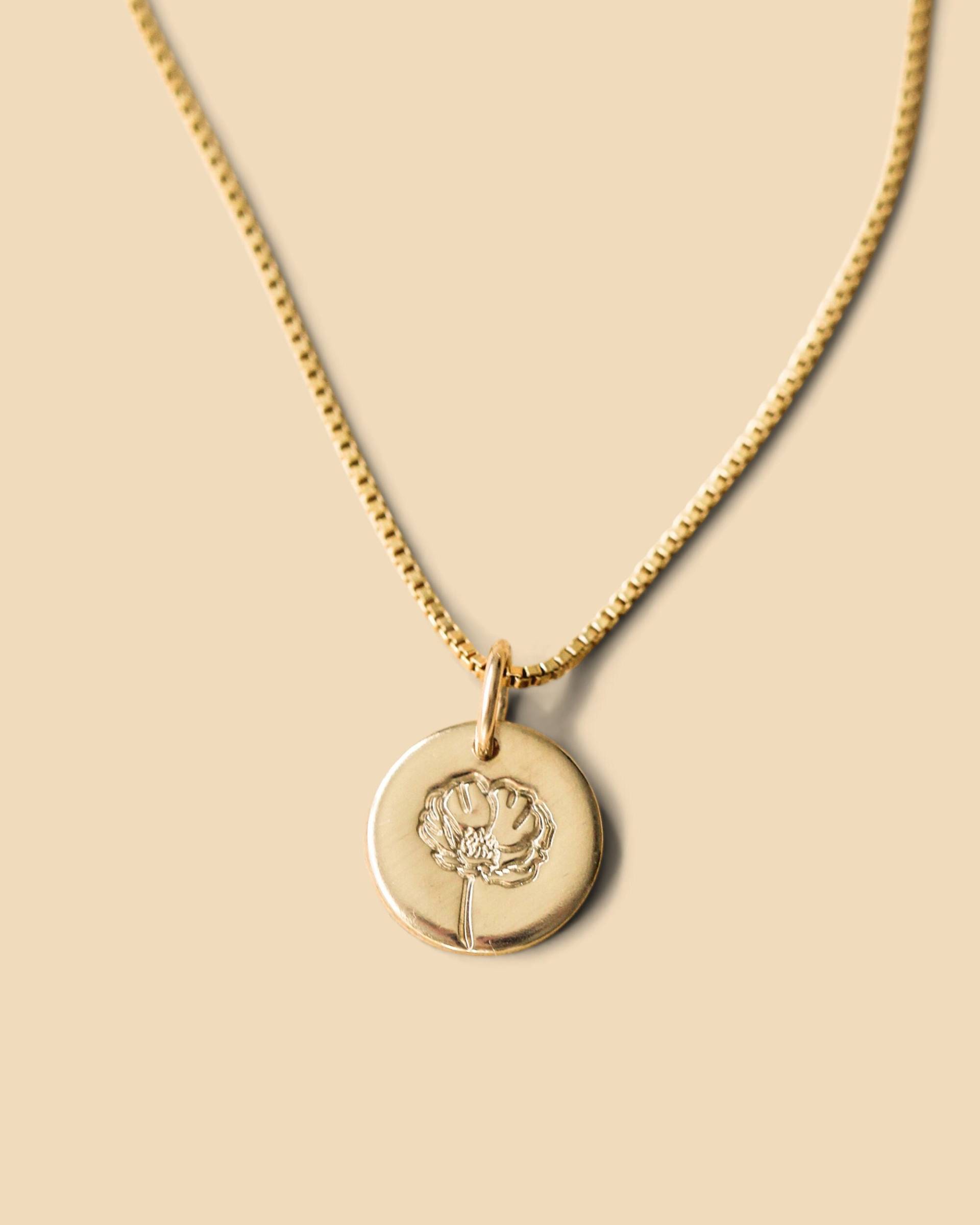 Mohn August Geburt Halskette, 925 Sterling Silber, 14K Gold Fill, Rose-Gold Fill von everlymadejewelry