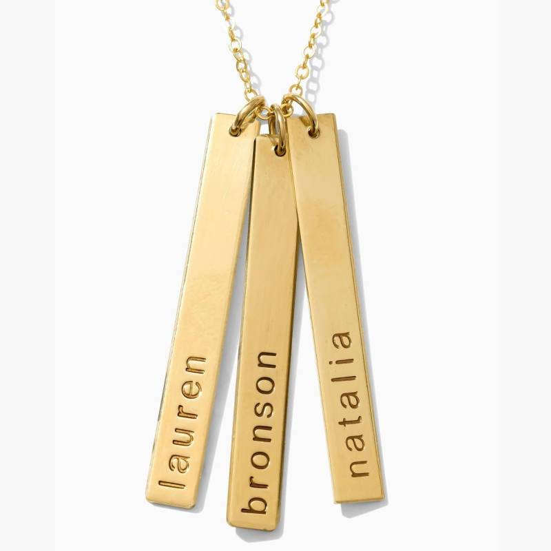 Mutter Halskette, Geschenk Für Großmütter, Die Familie, Muttertag Schmuck, Vertikale Bar Aktennetz von everlymadejewelry