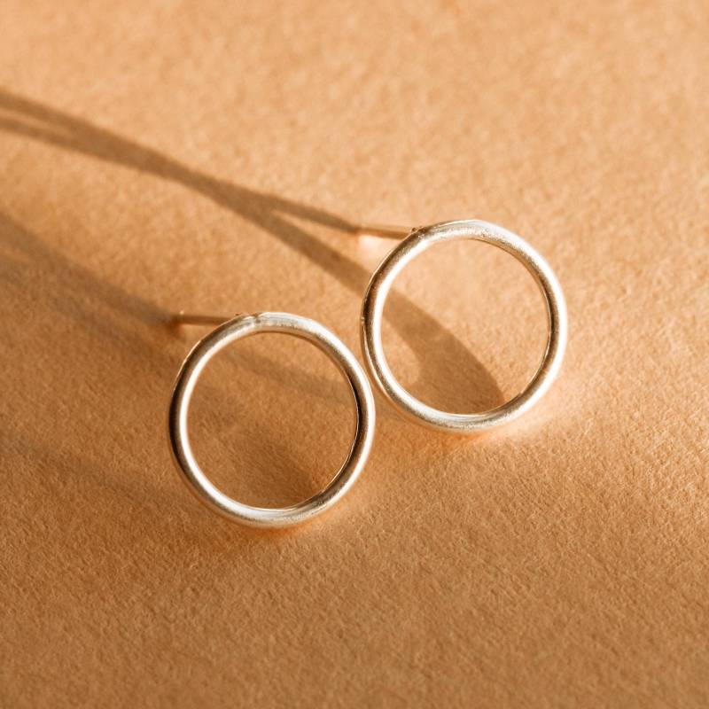 Offene Kreis Ohrstecker, 10 Mm, 15 Sterling Silber, Ohrringe, Offene Ohrstecker von everlymadejewelry