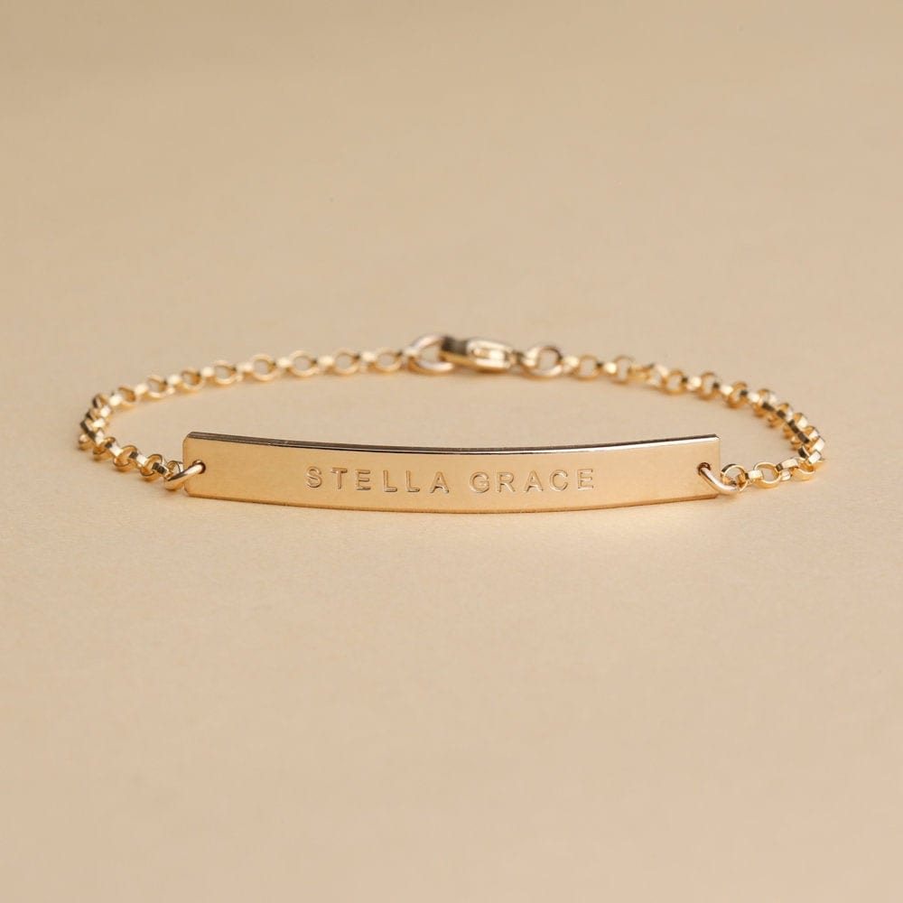 Personalisiertes Armband, .925 Sterling Silber, 14K Gold Fill, Roségold Fill von everlymadejewelry