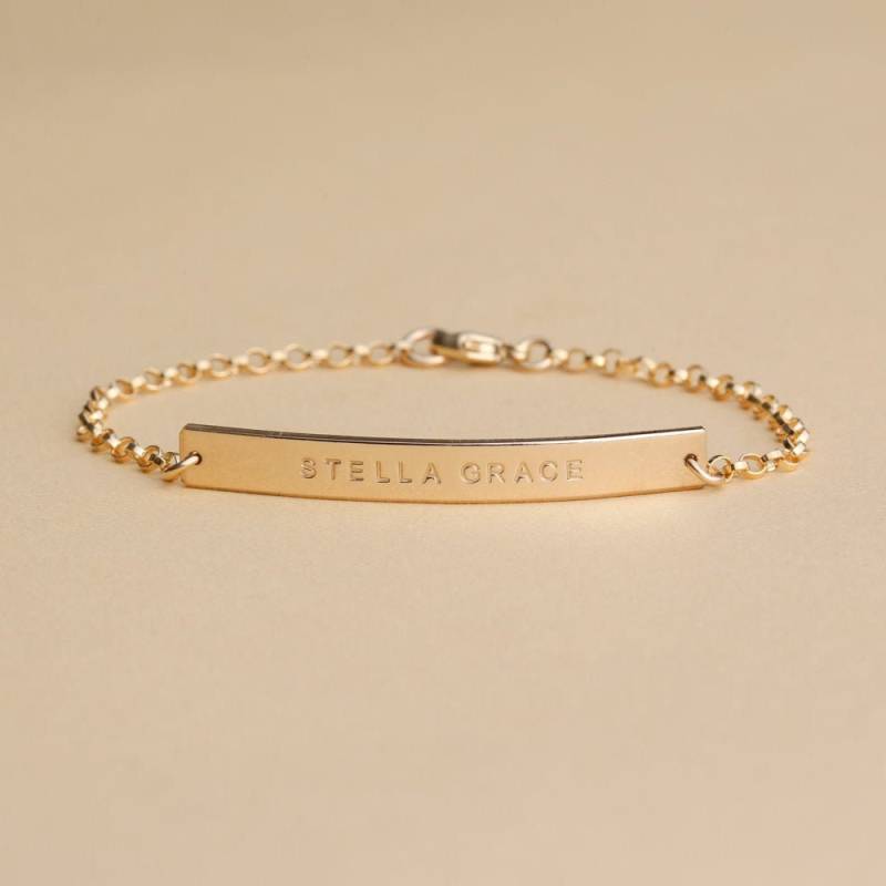 Personalisiertes Armband, .925 Sterling Silber, 14K Gold Fill, Roségold Fill von everlymadejewelry