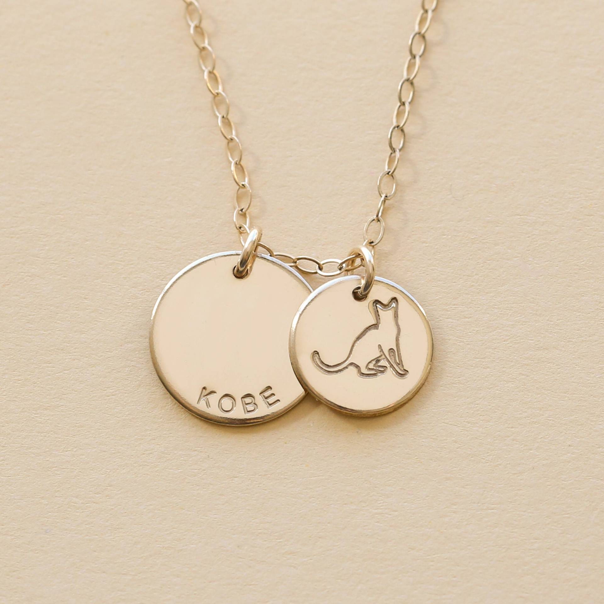 Personalisierte Katze Halskette, Haustier Verlust Schmuck, Katzen Erinnerungsgeschenke, Erinnerung Anhänger, Namen Felix von everlymadejewelry