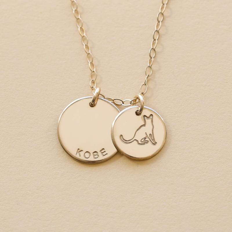 Personalisierte Katze Halskette, Haustier Verlust Schmuck, Katzen Erinnerungsgeschenke, Erinnerung Anhänger, Namen Felix von everlymadejewelry