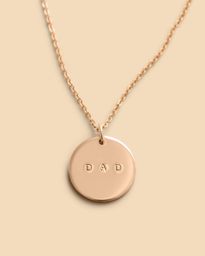 Personalisierte Namenskette, Personalisierte Halskette, Papa Halskette Mit Gravur, Gold Personalisiert, Münzhalskette von everlymadejewelry