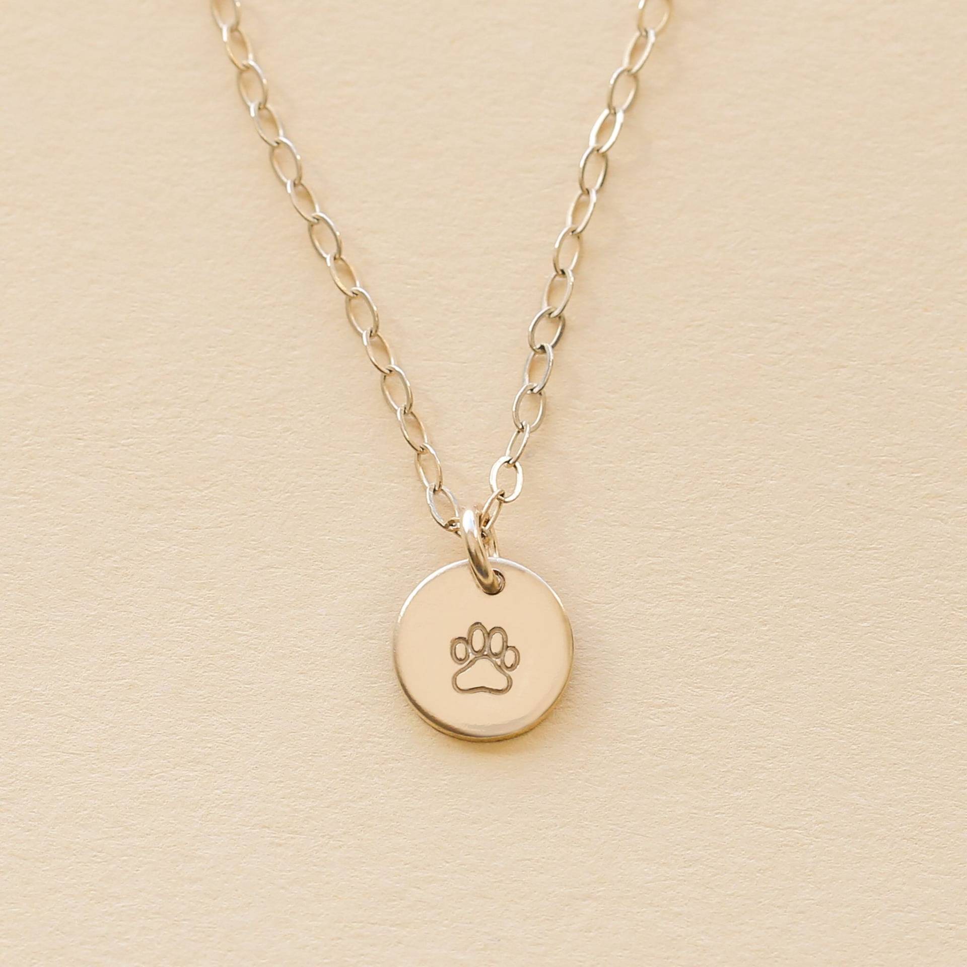 Pfote Druck Halskette, Hund Haustier Katze Denkmal Schmuck, Np-375C-Paw von everlymadejewelry