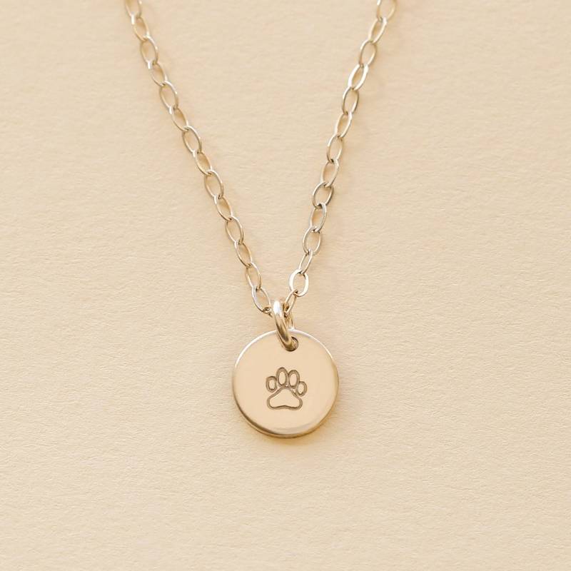 Pfote Druck Halskette, Hund Haustier Katze Denkmal Schmuck, Np-375C-Paw von everlymadejewelry