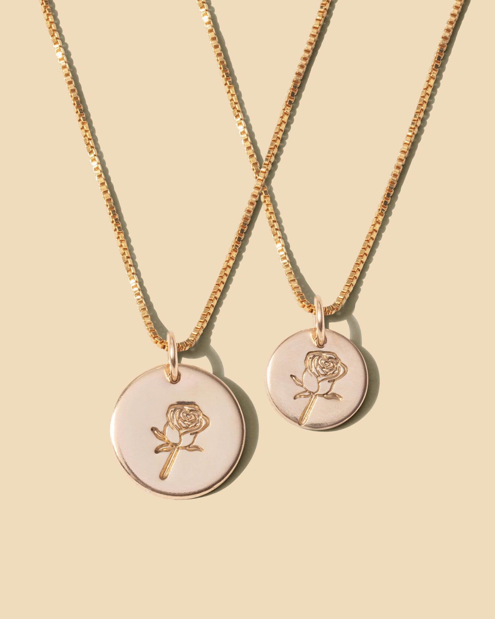 Rose Juni Geburtsblumen Halskette, .925 Sterling Silber, 14K Gold Fill, Rose-Gold Fill von everlymadejewelry