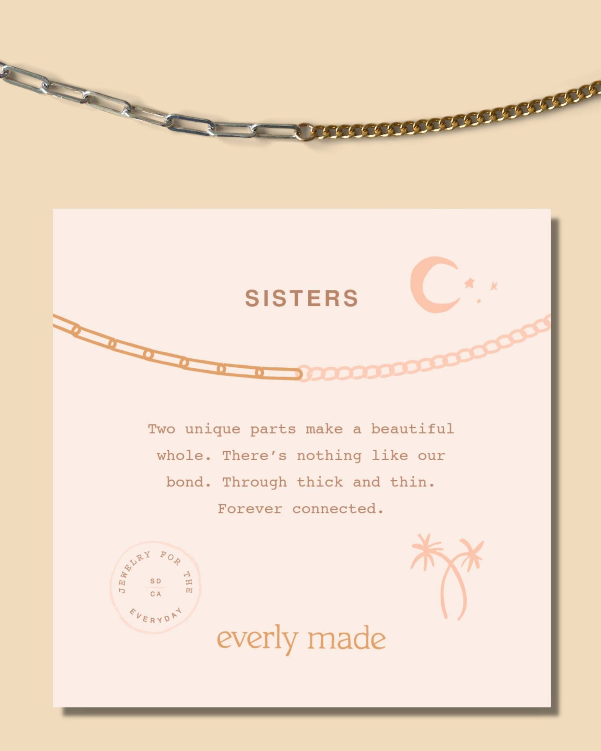 Schwestern Curterra Armband, .925 Sterling Silber, 14K Gold Fill, Rose-Gold Fill von everlymadejewelry