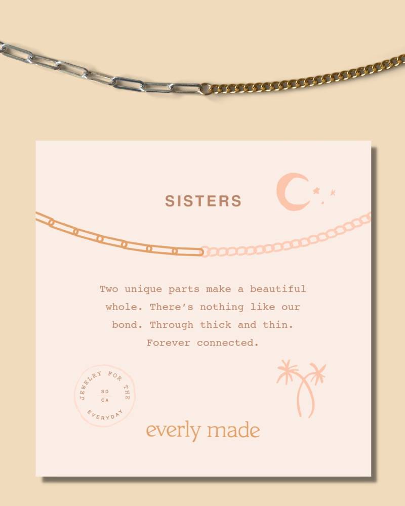 Schwestern Curterra Armband, .925 Sterling Silber, 14K Gold Fill, Rose-Gold Fill von everlymadejewelry