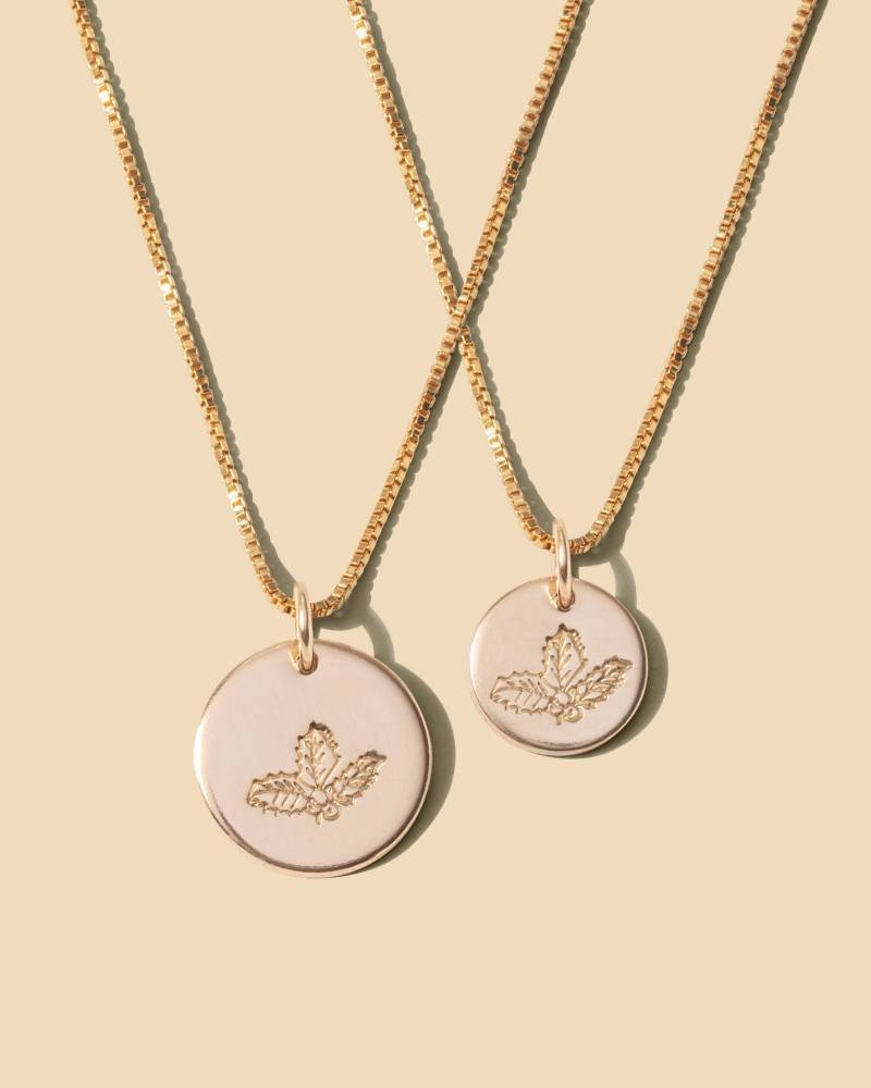 Stechpalme Dezember Geburtshalskette, .925 Sterling Silber, 14K Gold Fill, Rosegold Fill von everlymadejewelry