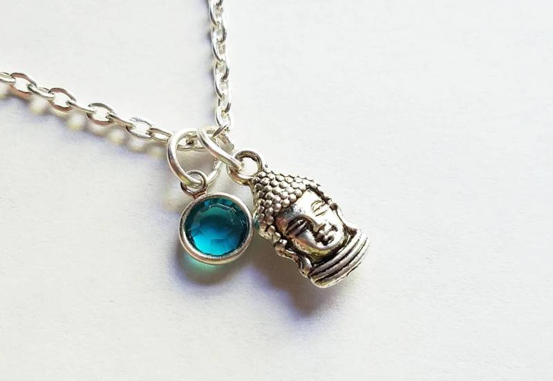 Silber Kleine Budha Halskette von evilqueenjewelry