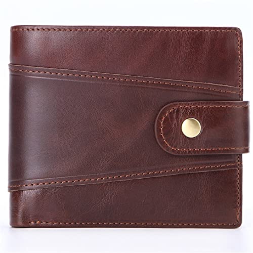 evimo Brieftasche für Herren, Clutch, Geldbeutel, Leder, Herren-Geldbörsen, Kurze Herren-Geldbörse mit Münzfach, Kartenhalter (Farbe: A, Größe: 12 x 10 x 2,5 cm) von evimo