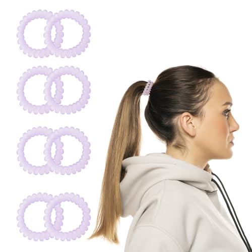 evohyah Spiralhaargummis für Damen, Haargummis, stilvolle Handyschnur, Pferdeschwanzhalter für Teenager, mehrfarbig, Haargummis, Haarspulen, Zubehör für Frauen und Mädchen von evohyah